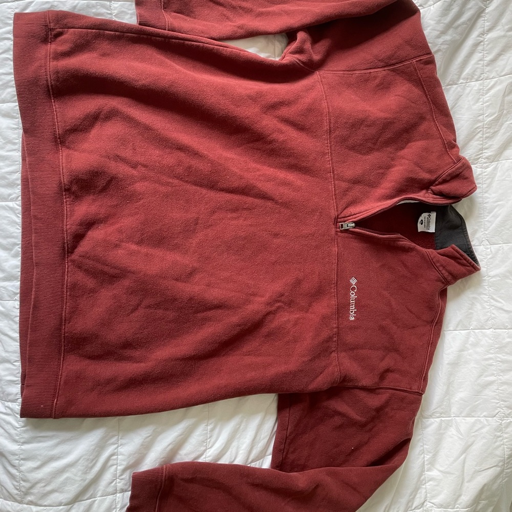 Mens XL Burnt Orange Columbia Quarter Zip